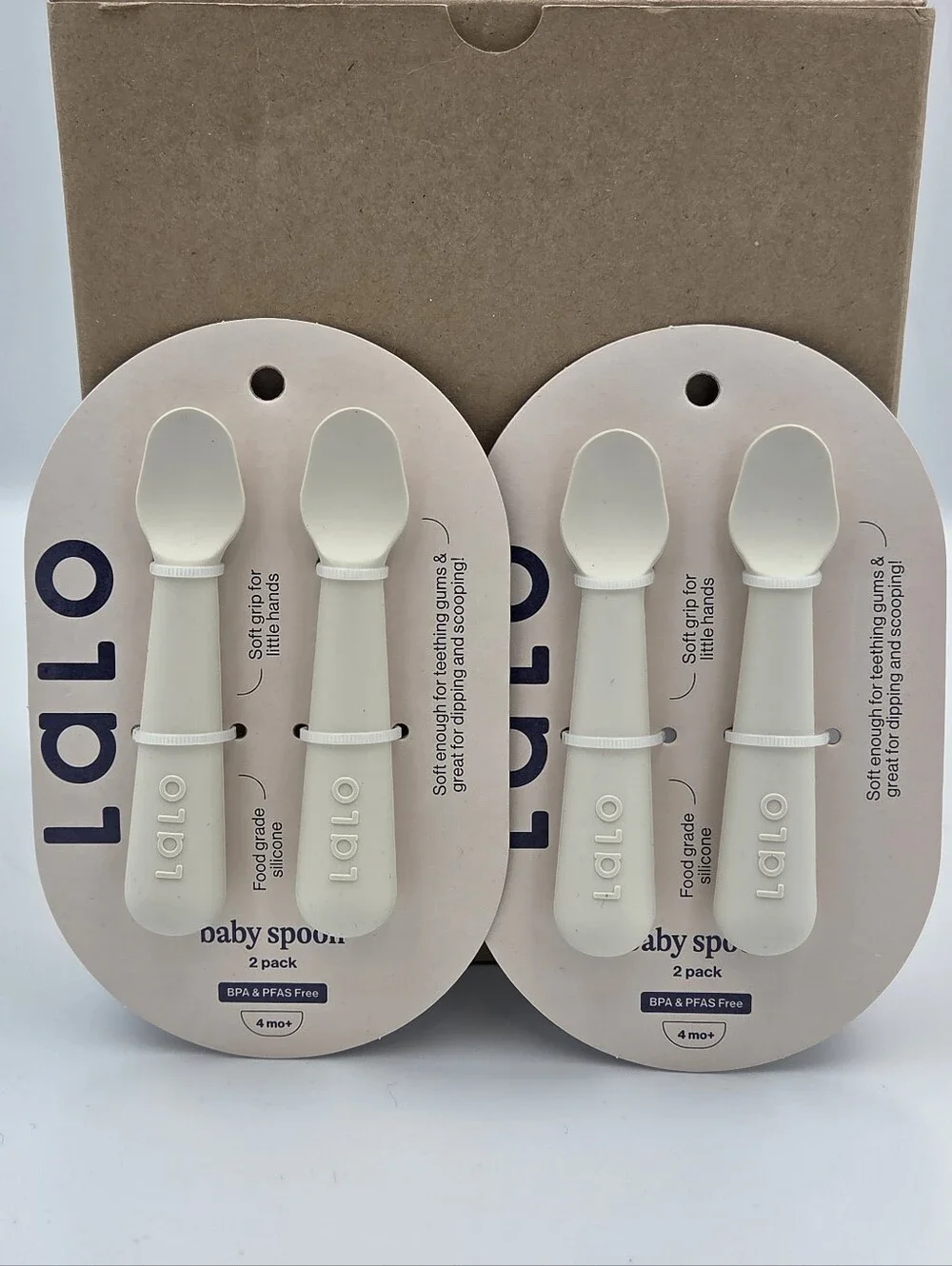 Lalo Baby Silicone Spoons 2 Packs Of 2 Nwt